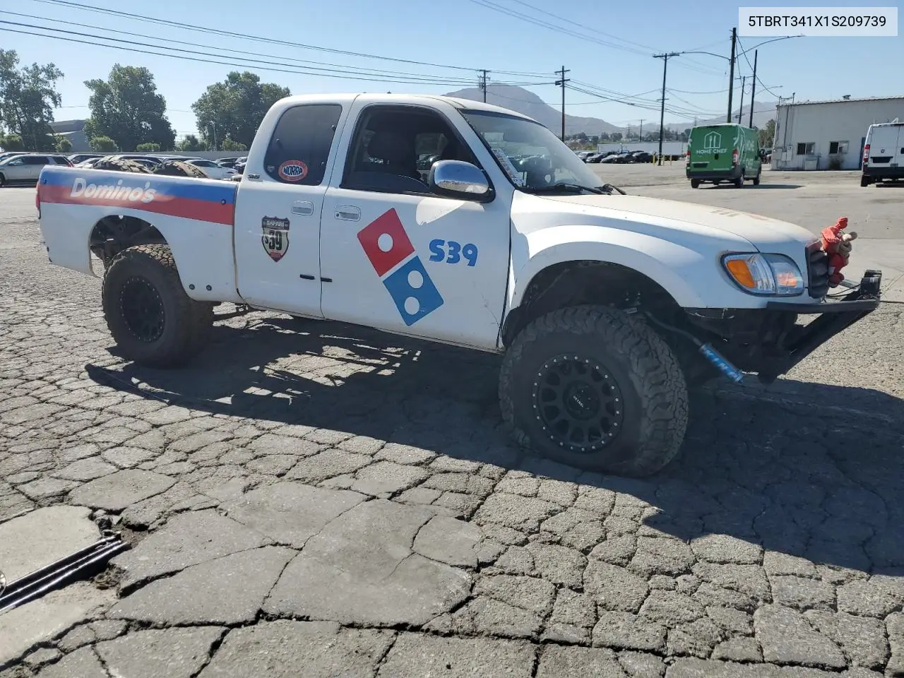 2001 Toyota Tundra Access Cab VIN: 5TBRT341X1S209739 Lot: 62898945