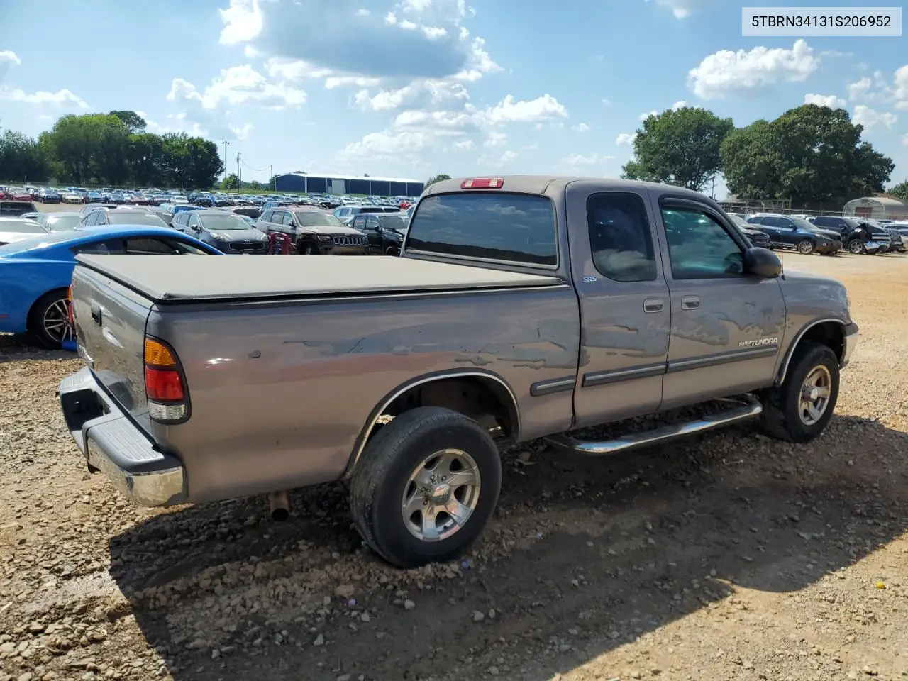 2001 Toyota Tundra Access Cab Sr5 VIN: 5TBRN34131S206952 Lot: 63400565