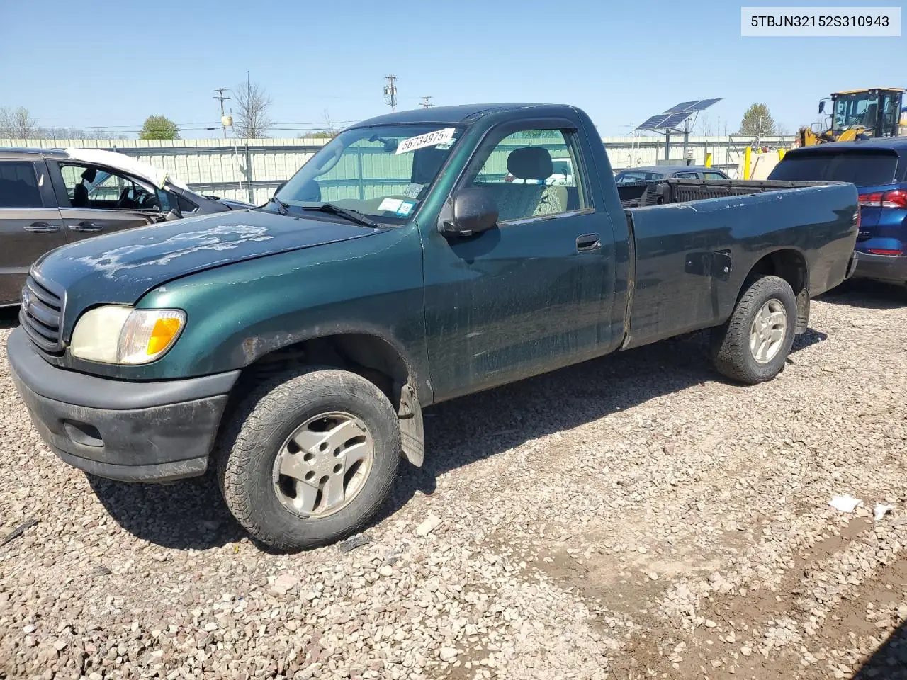 2002 Toyota Tundra VIN: 5TBJN32152S310943 Lot: 56734975