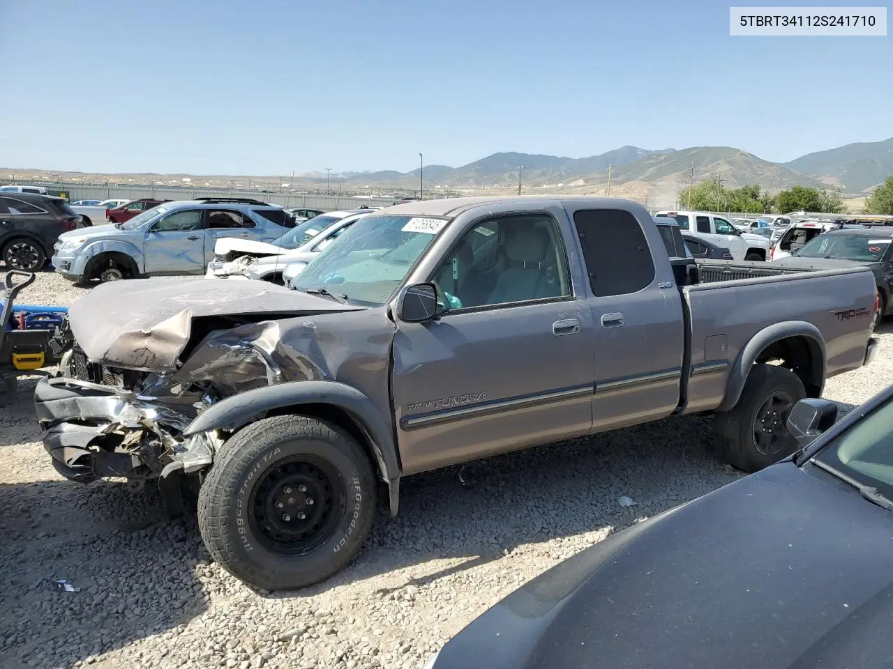2002 Toyota Tundra Access Cab VIN: 5TBRT34112S241710 Lot: 61268845