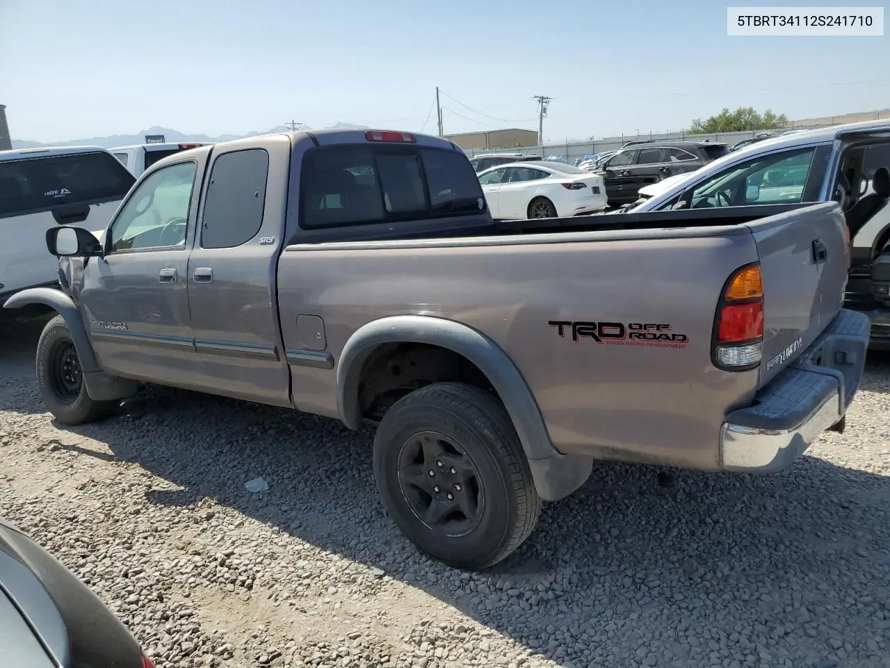 2002 Toyota Tundra Access Cab VIN: 5TBRT34112S241710 Lot: 61268845