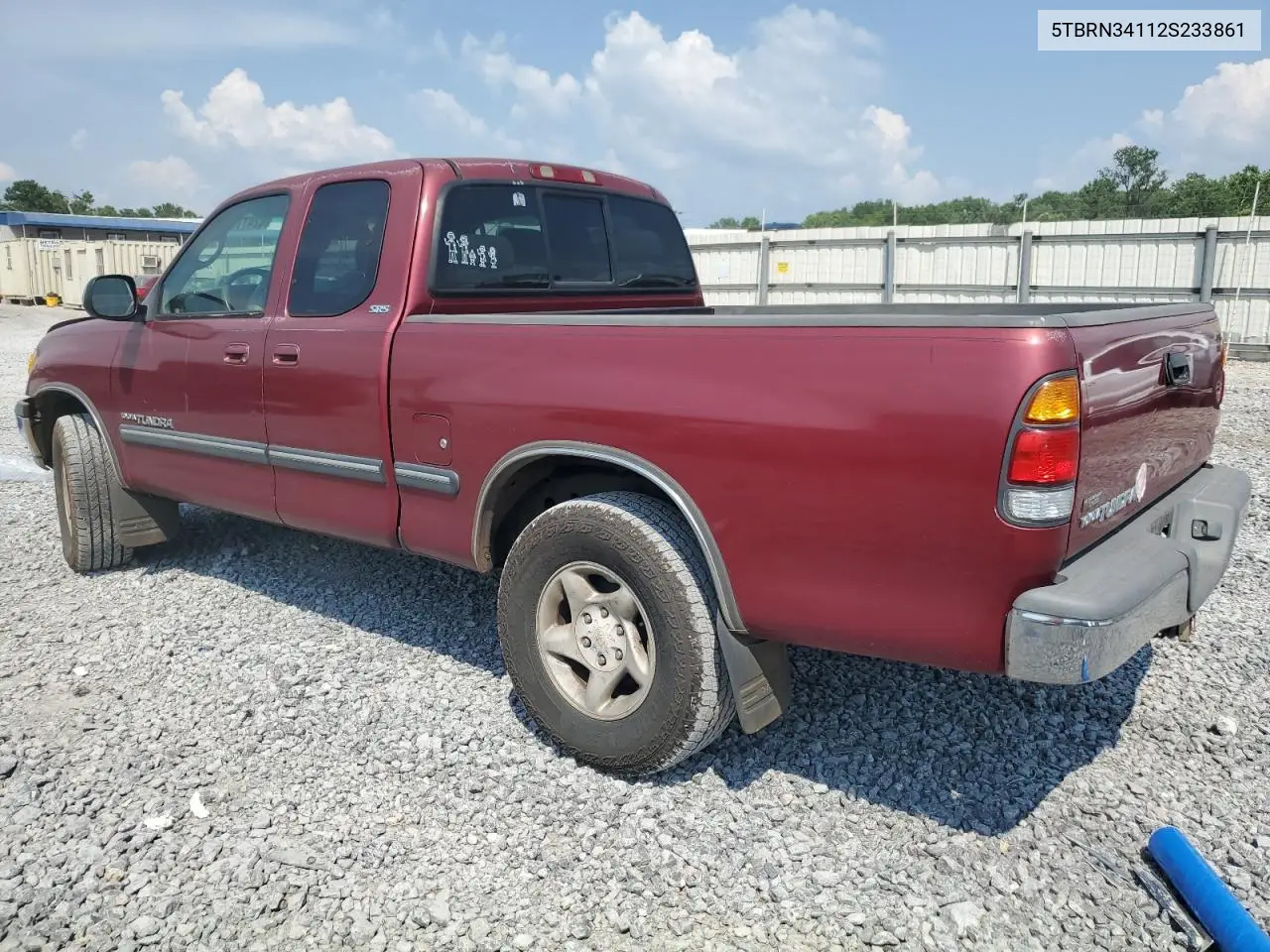 2002 Toyota Tundra Access Cab Sr5 VIN: 5TBRN34112S233861 Lot: 62477665