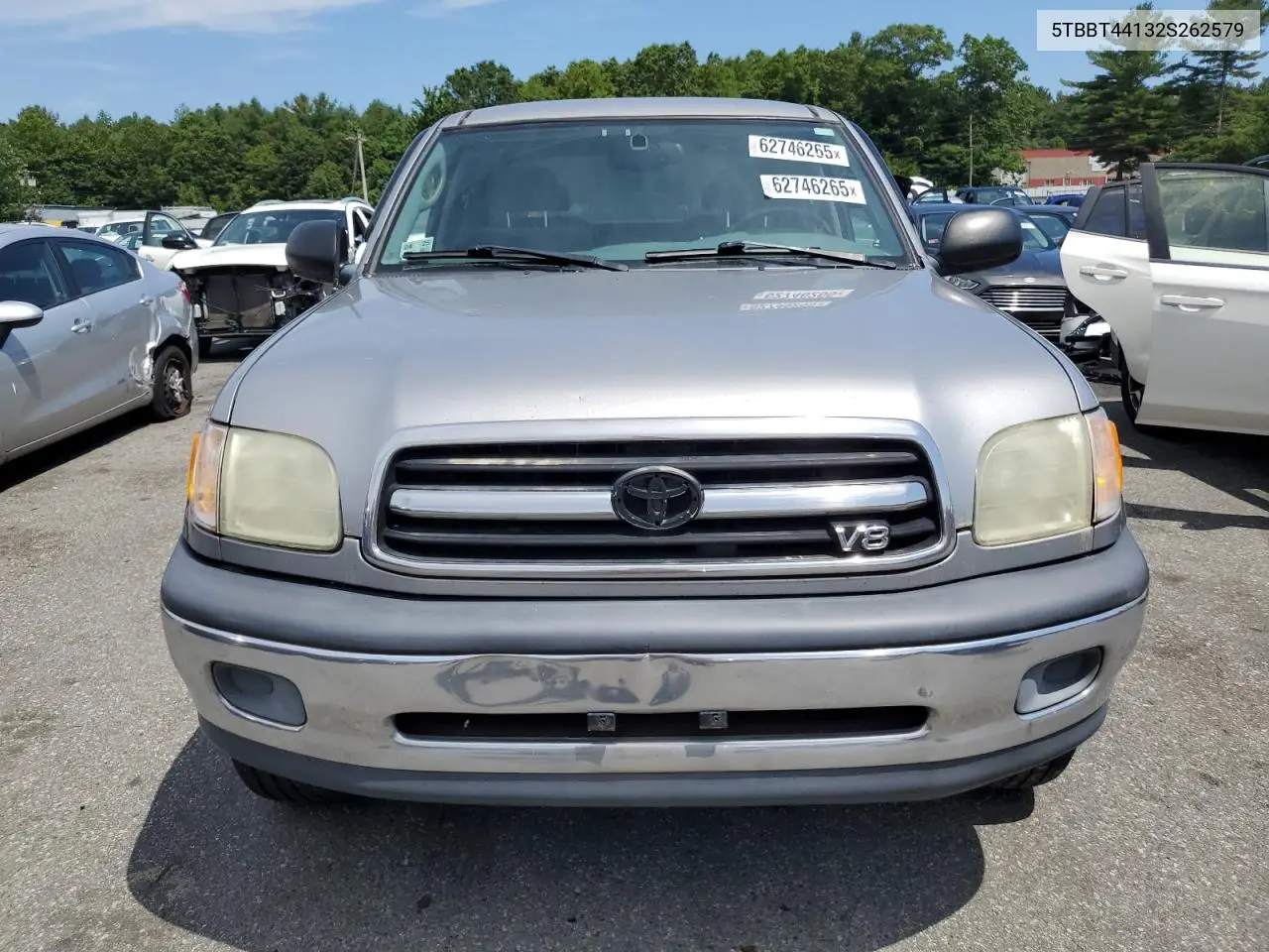 2002 Toyota Tundra Access Cab VIN: 5TBBT44132S262579 Lot: 62746265