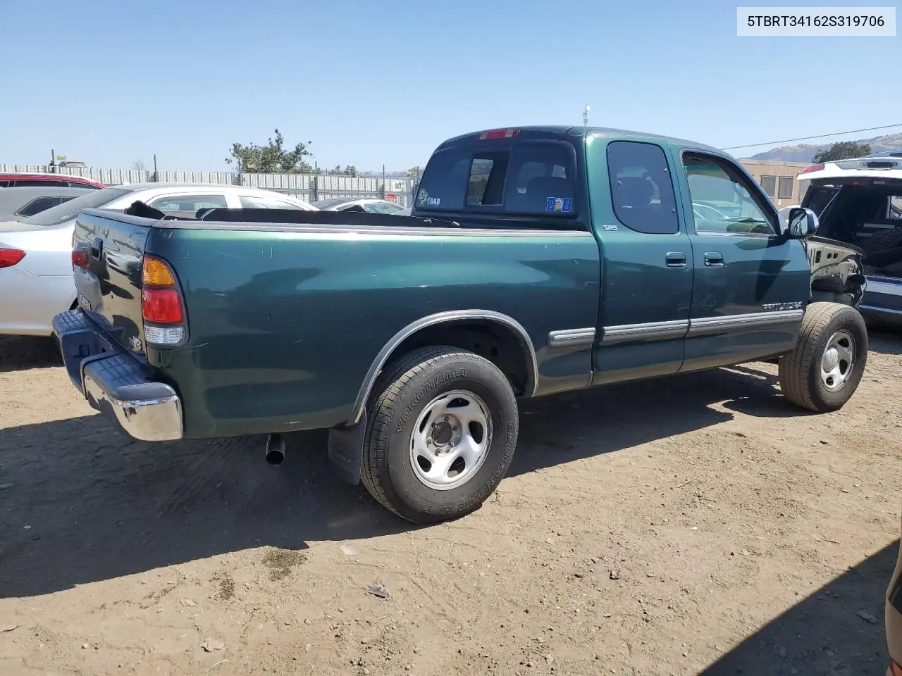 2002 Toyota Tundra Access Cab VIN: 5TBRT34162S319706 Lot: 62978105