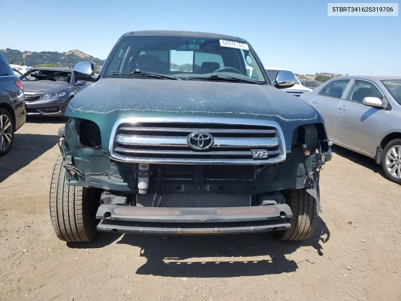2002 Toyota Tundra Access Cab VIN: 5TBRT34162S319706 Lot: 62978105