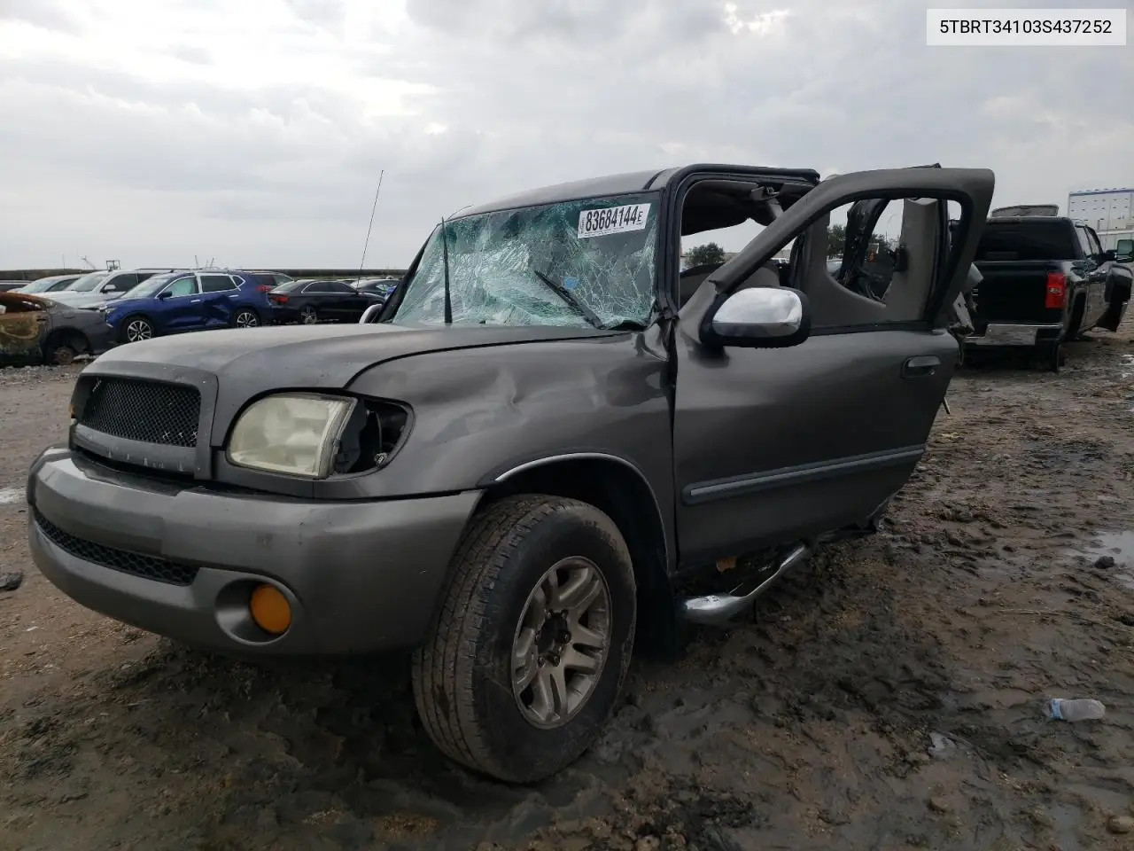 2003 Toyota Tundra Access Cab Sr5 VIN: 5TBRT34103S437252 Lot: 48179205