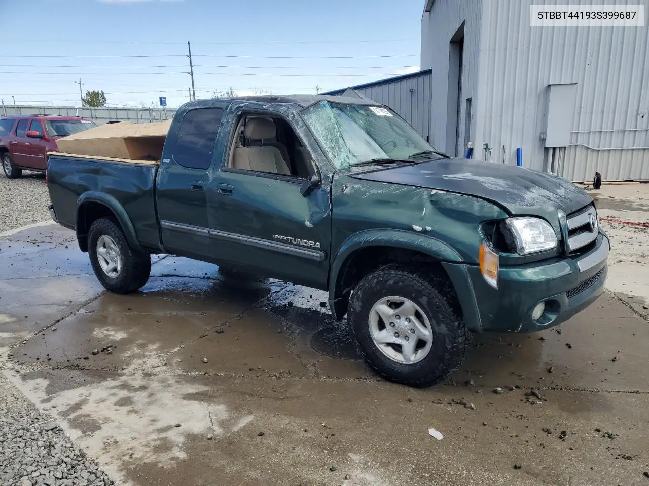 2003 Toyota Tundra Access Cab Sr5 VIN: 5TBBT44193S399687 Lot: 51774295