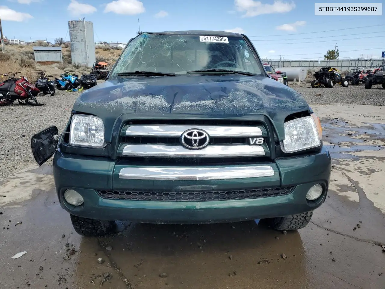 2003 Toyota Tundra Access Cab Sr5 VIN: 5TBBT44193S399687 Lot: 51774295