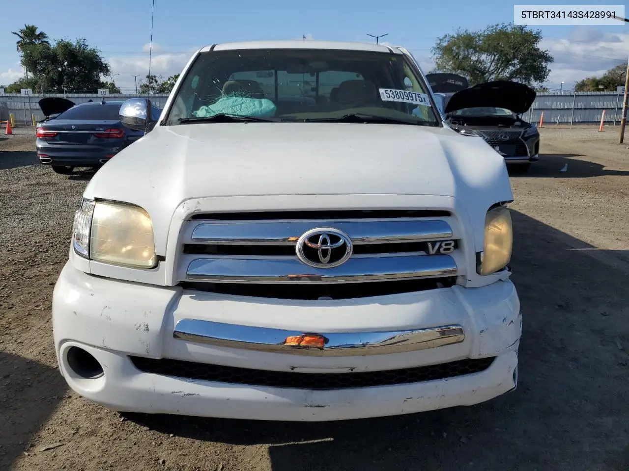 2003 Toyota Tundra Access Cab Sr5 VIN: 5TBRT34143S428991 Lot: 53809975