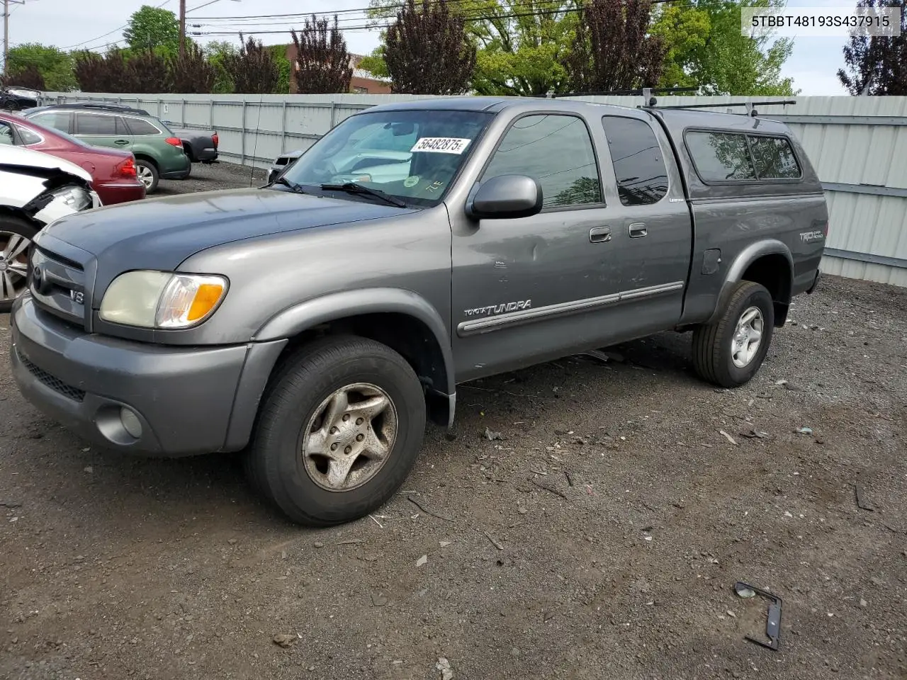 2003 Toyota Tundra Access Cab Limited VIN: 5TBBT48193S437915 Lot: 56482875