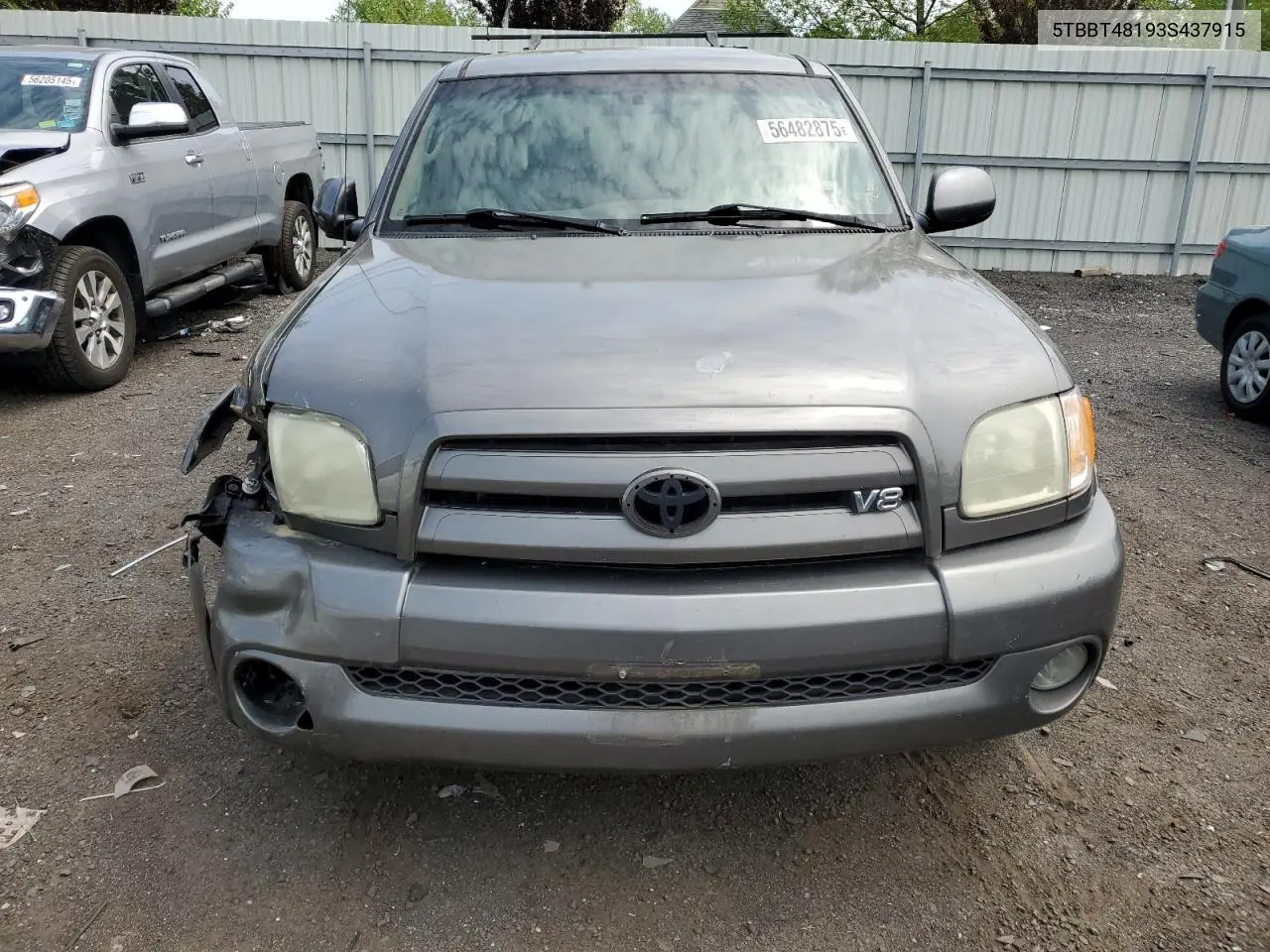 2003 Toyota Tundra Access Cab Limited VIN: 5TBBT48193S437915 Lot: 56482875