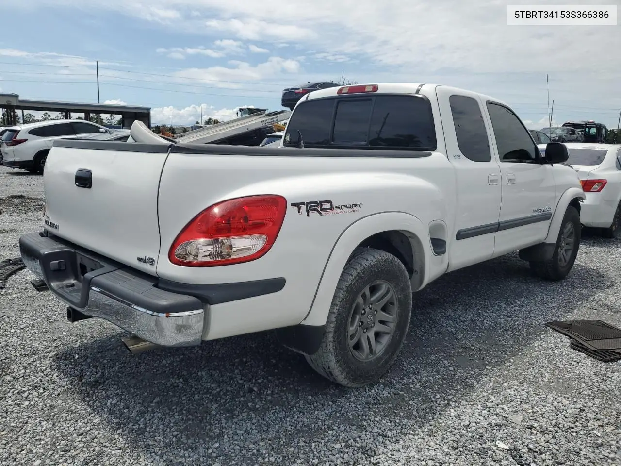 2003 Toyota Tundra Access Cab Sr5 VIN: 5TBRT34153S366386 Lot: 56590885