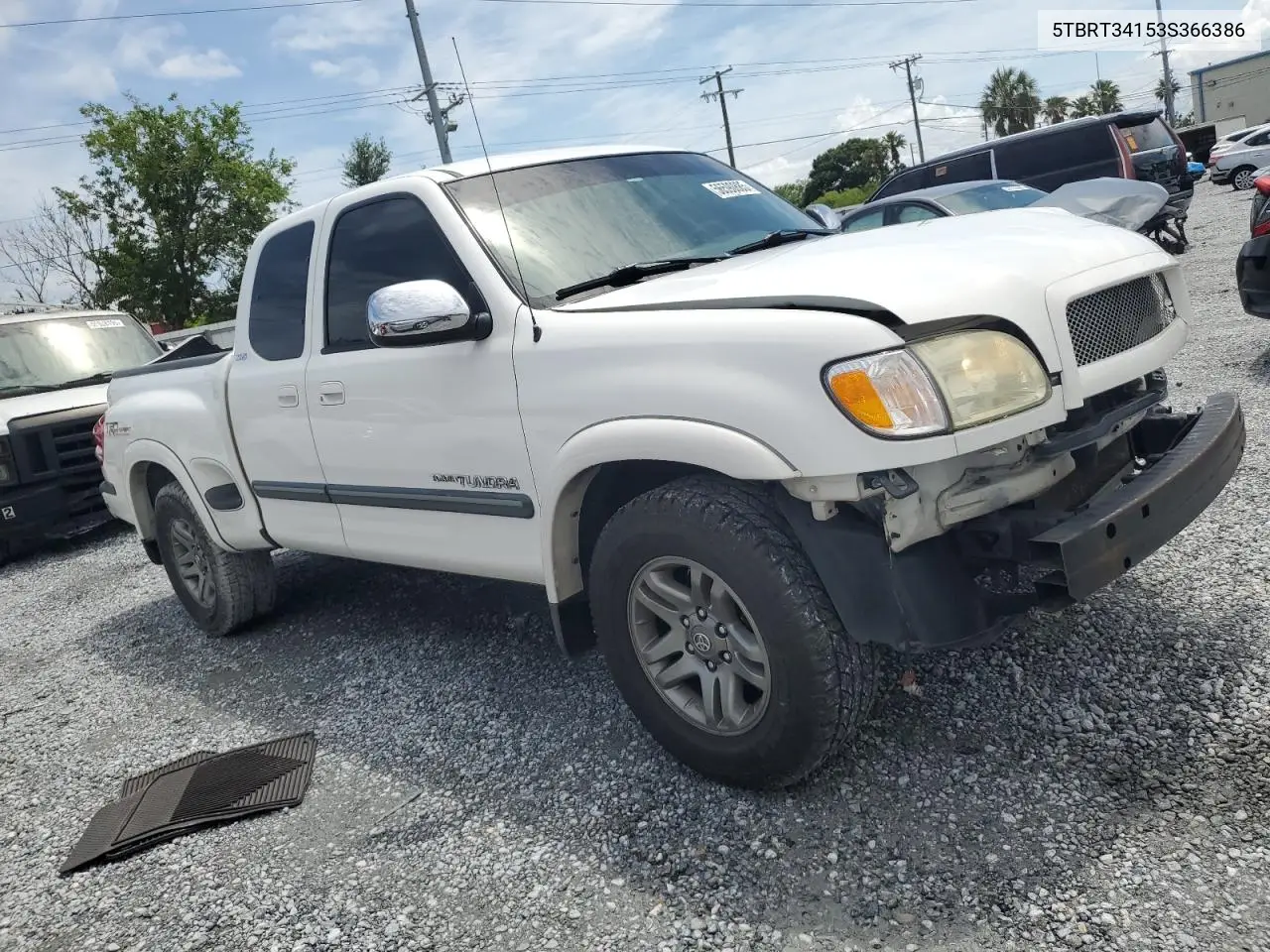 2003 Toyota Tundra Access Cab Sr5 VIN: 5TBRT34153S366386 Lot: 56590885