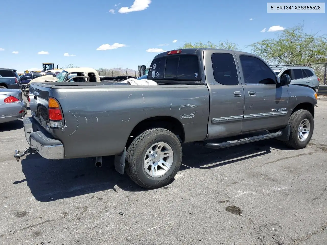2003 Toyota Tundra Access Cab Sr5 VIN: 5TBRT341X3S366528 Lot: 56738505