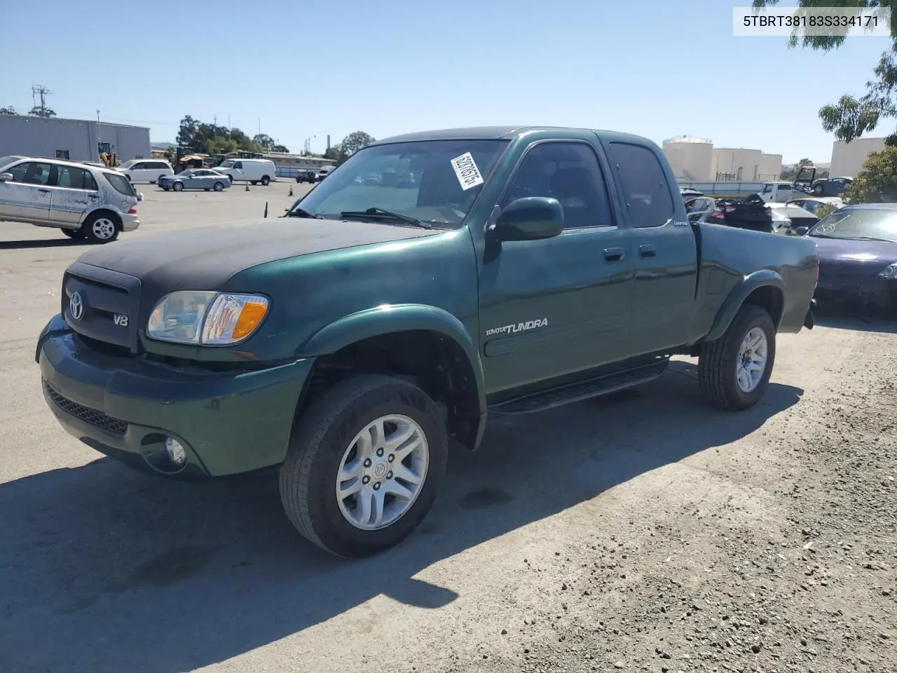 2003 Toyota Tundra Access Cab Limited VIN: 5TBRT38183S334171 Lot: 62878575