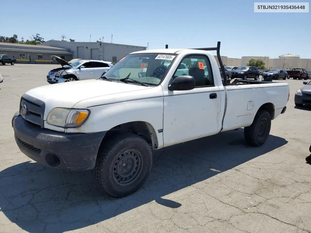 2003 Toyota Tundra VIN: 5TBJN32193S436448 Lot: 63147665