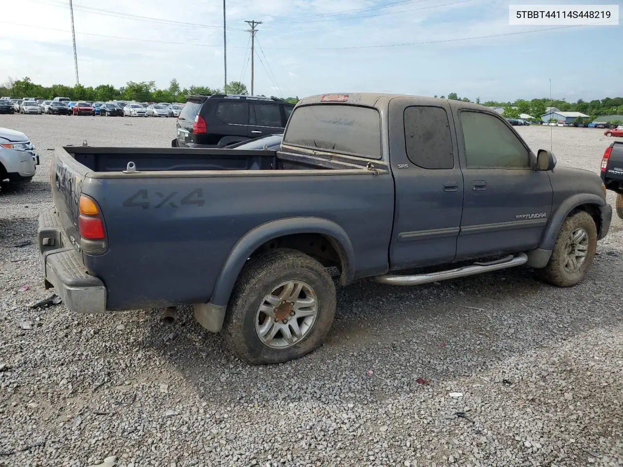 2004 Toyota Tundra Access Cab Sr5 VIN: 5TBBT44114S448219 Lot: 56860455