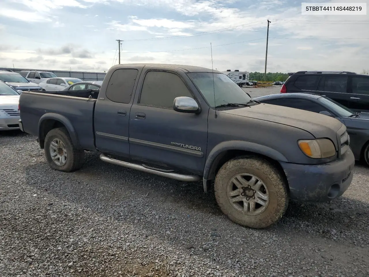 2004 Toyota Tundra Access Cab Sr5 VIN: 5TBBT44114S448219 Lot: 56860455
