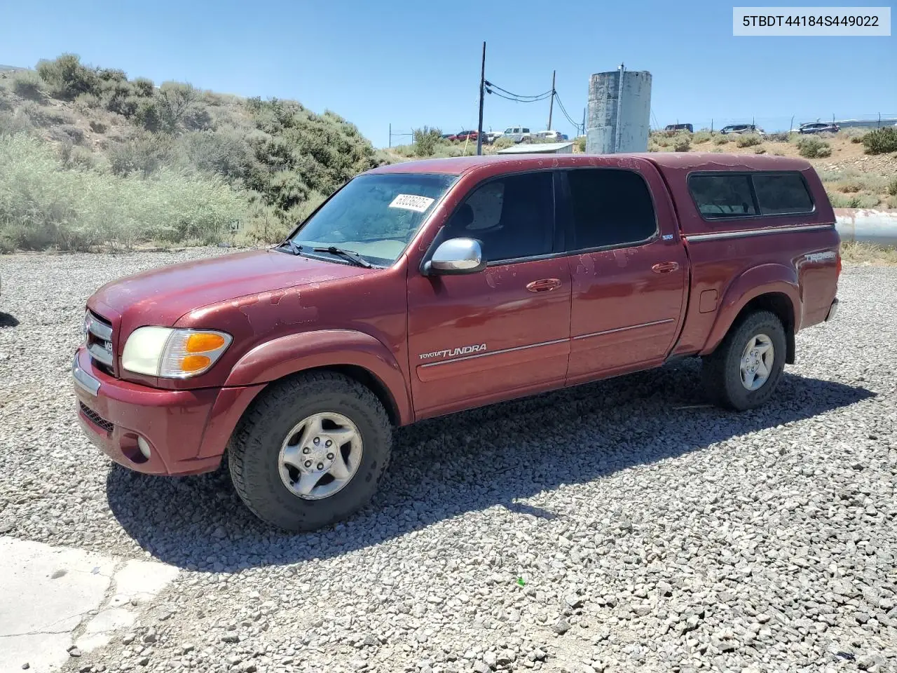 2004 Toyota Tundra Double Cab Sr5 VIN: 5TBDT44184S449022 Lot: 63036025