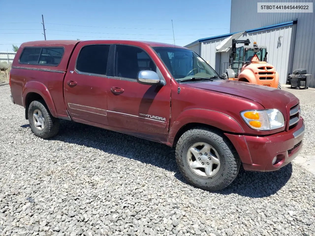 2004 Toyota Tundra Double Cab Sr5 VIN: 5TBDT44184S449022 Lot: 63036025