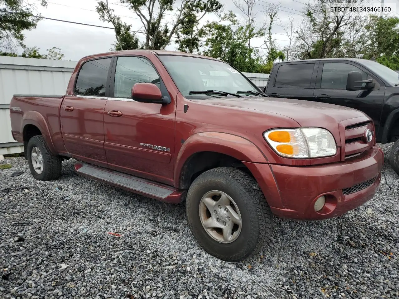 2004 Toyota Tundra Double Cab Limited VIN: 5TBDT48134S466160 Lot: 63141985