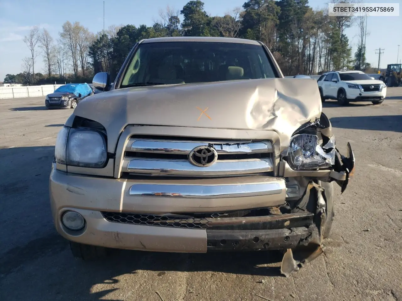 2005 Toyota Tundra Double Cab Sr5 VIN: 5TBET34195S475869 Lot: 49588195