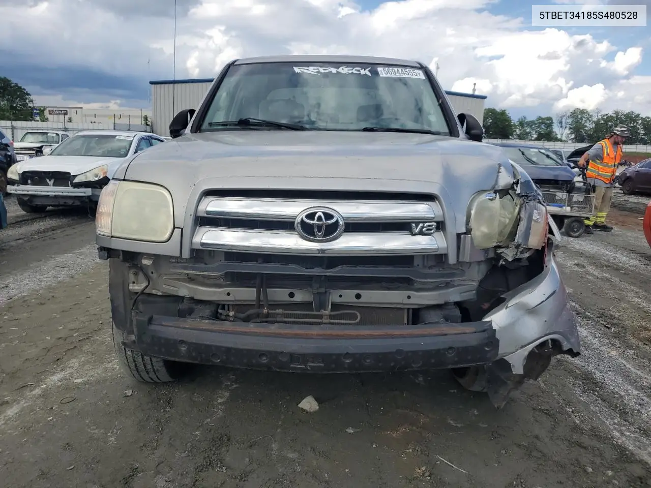 2005 Toyota Tundra Double Cab Sr5 VIN: 5TBET34185S480528 Lot: 56944555