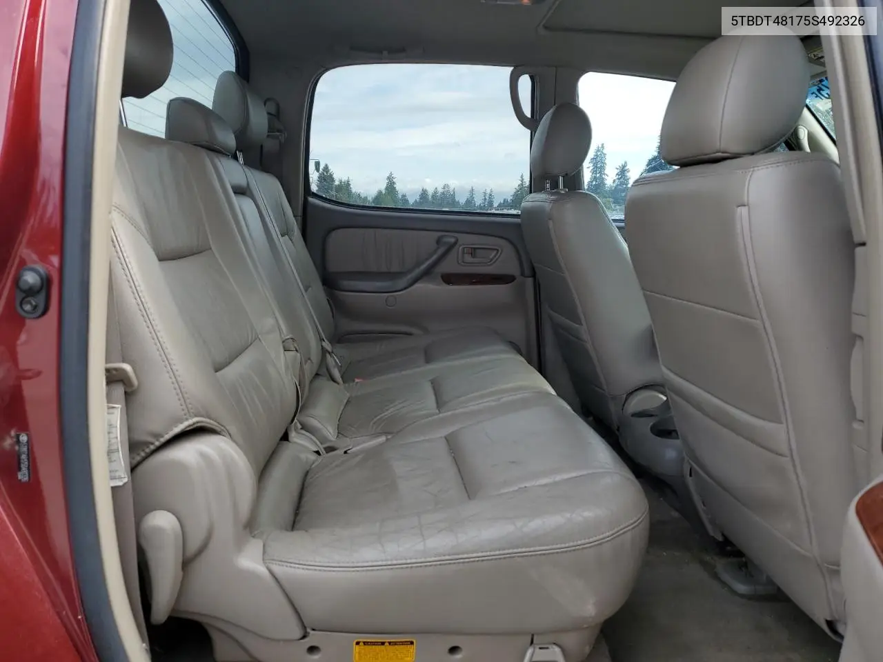 2005 Toyota Tundra Double Cab Limited VIN: 5TBDT48175S492326 Lot: 61964275