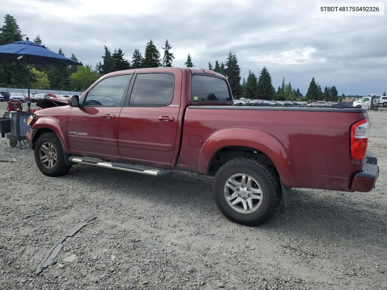 2005 Toyota Tundra Double Cab Limited VIN: 5TBDT48175S492326 Lot: 61964275