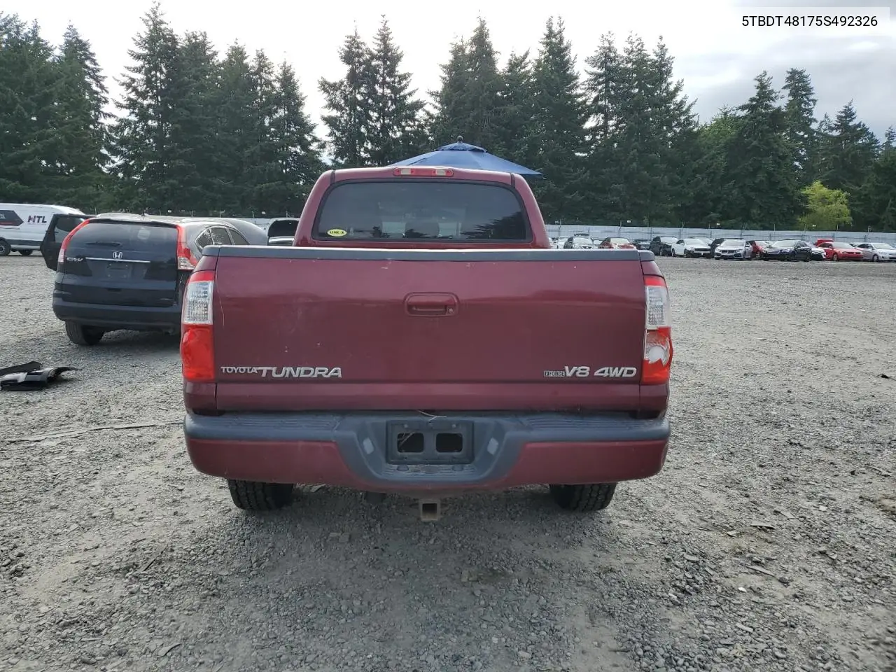 2005 Toyota Tundra Double Cab Limited VIN: 5TBDT48175S492326 Lot: 61964275