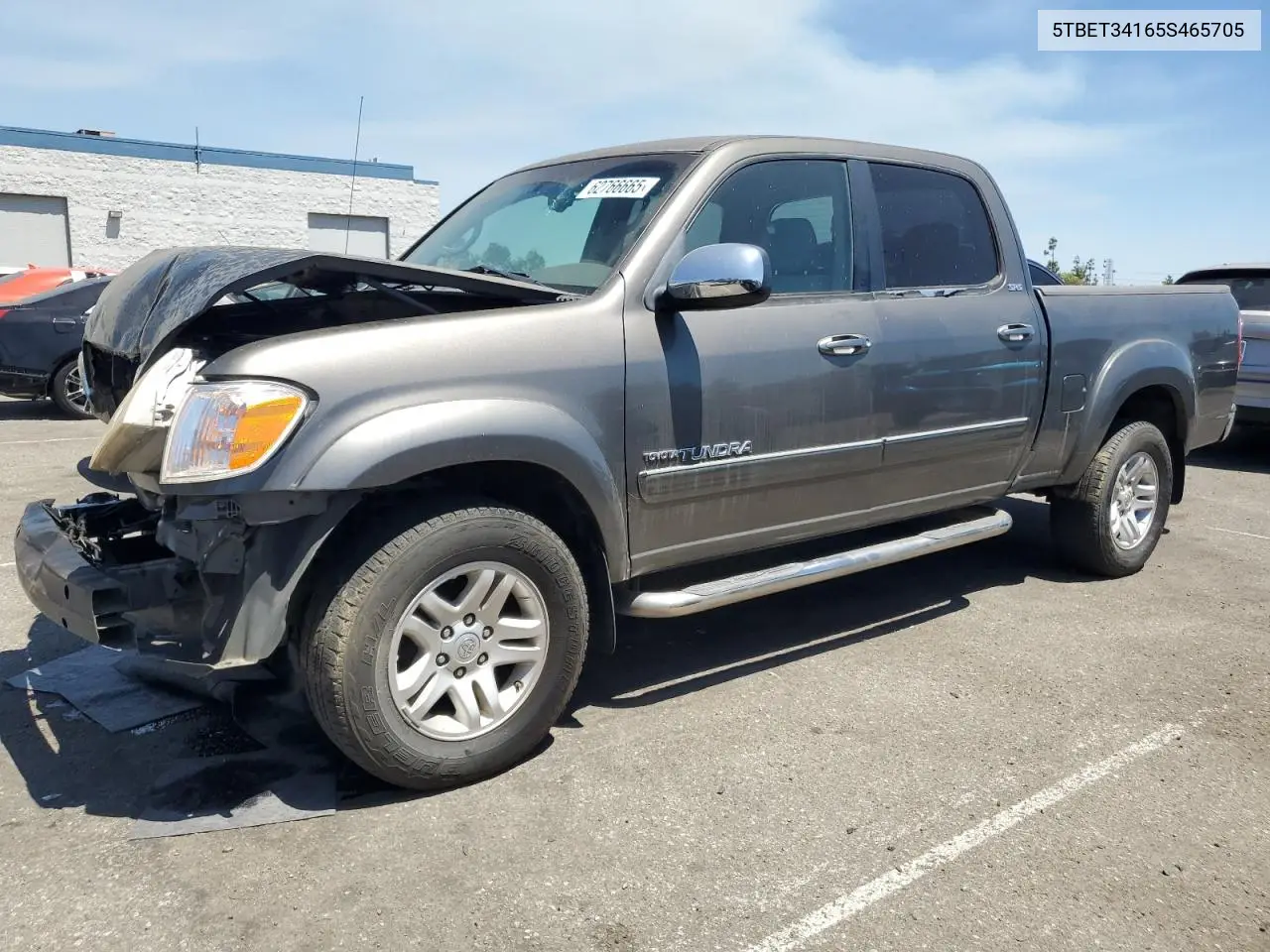 2005 Toyota Tundra Double Cab Sr5 VIN: 5TBET34165S465705 Lot: 62766665