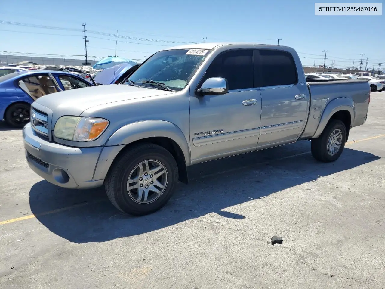 2005 Toyota Tundra Double Cab Sr5 VIN: 5TBET34125S467046 Lot: 63064235