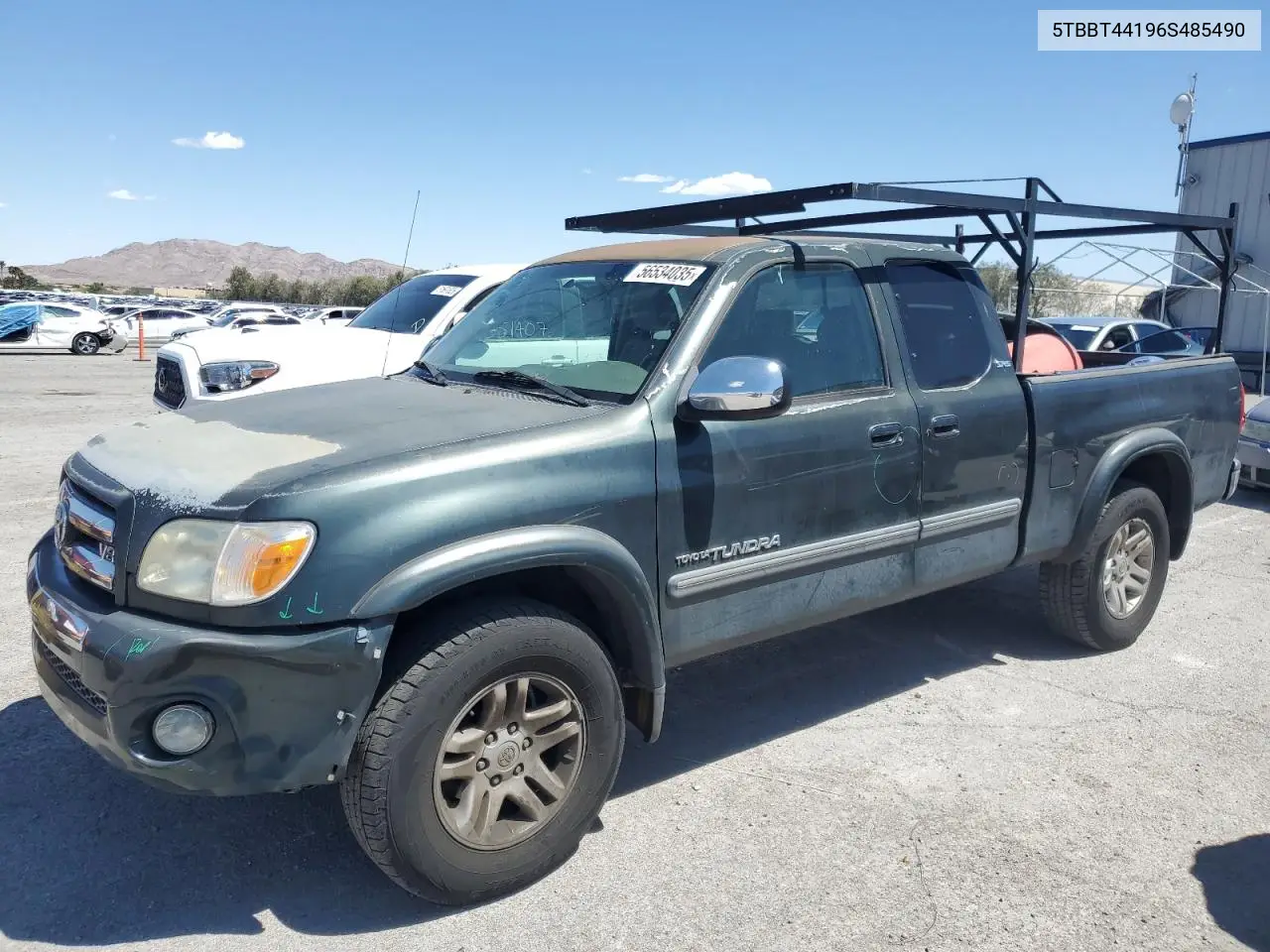 2006 Toyota Tundra Access Cab Sr5 VIN: 5TBBT44196S485490 Lot: 56534035