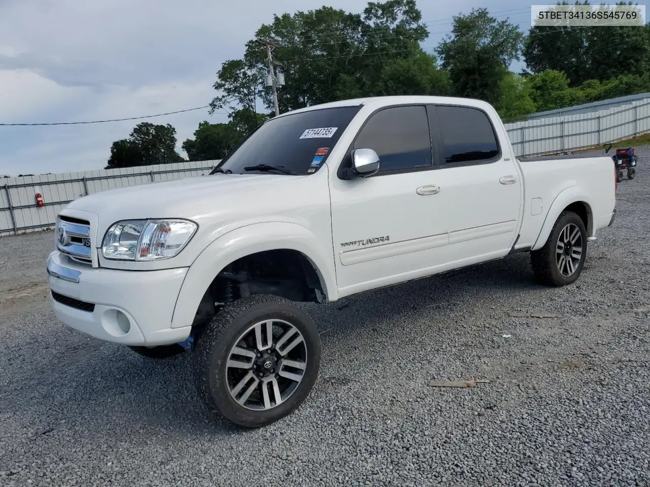 2006 Toyota Tundra Double Cab Sr5 VIN: 5TBET34136S545769 Lot: 57144735