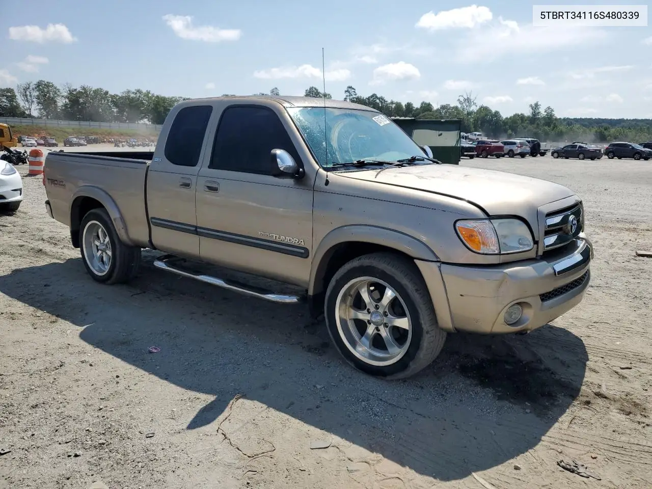 2006 Toyota Tundra Access Cab Sr5 VIN: 5TBRT34116S480339 Lot: 63117595