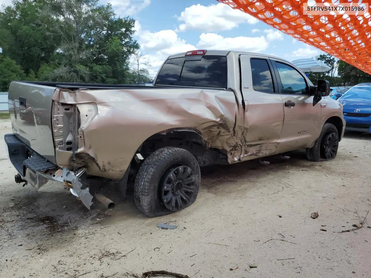 2007 Toyota Tundra Double Cab Sr5 VIN: 5TFRV541X7X015986 Lot: 56849875