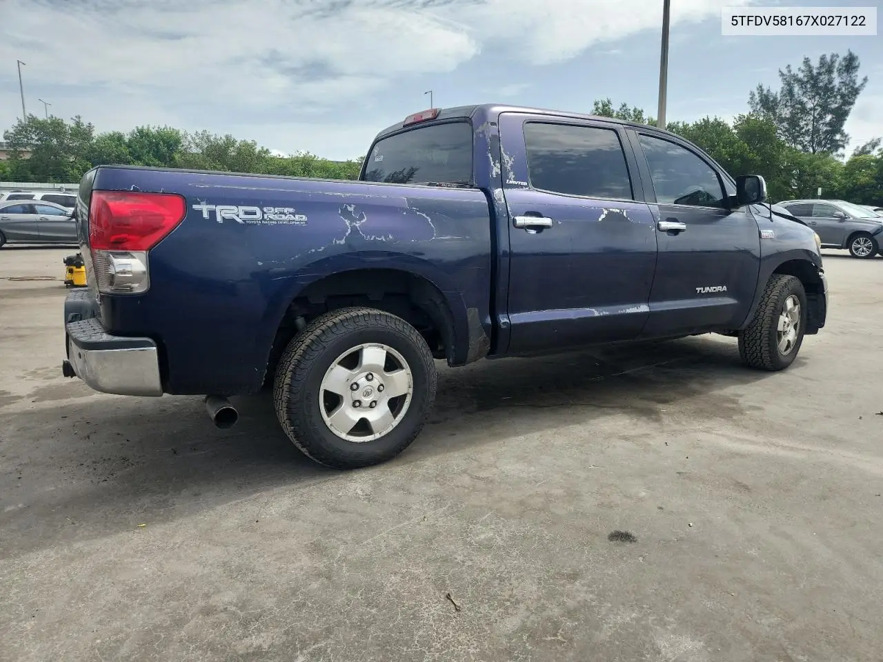 2007 Toyota Tundra Crewmax Limited VIN: 5TFDV58167X027122 Lot: 61758145