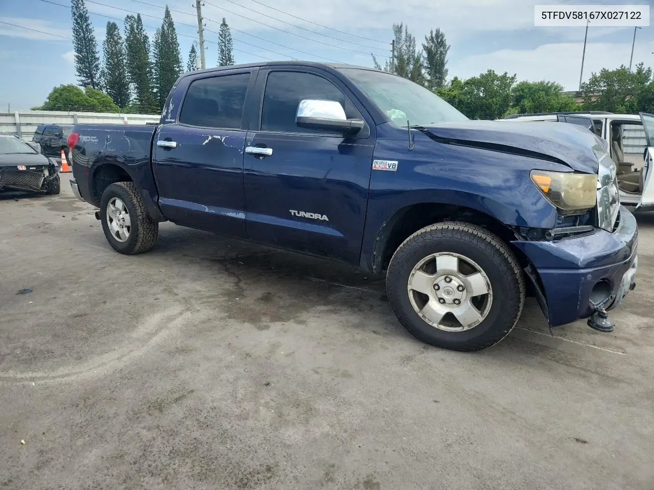 2007 Toyota Tundra Crewmax Limited VIN: 5TFDV58167X027122 Lot: 61758145