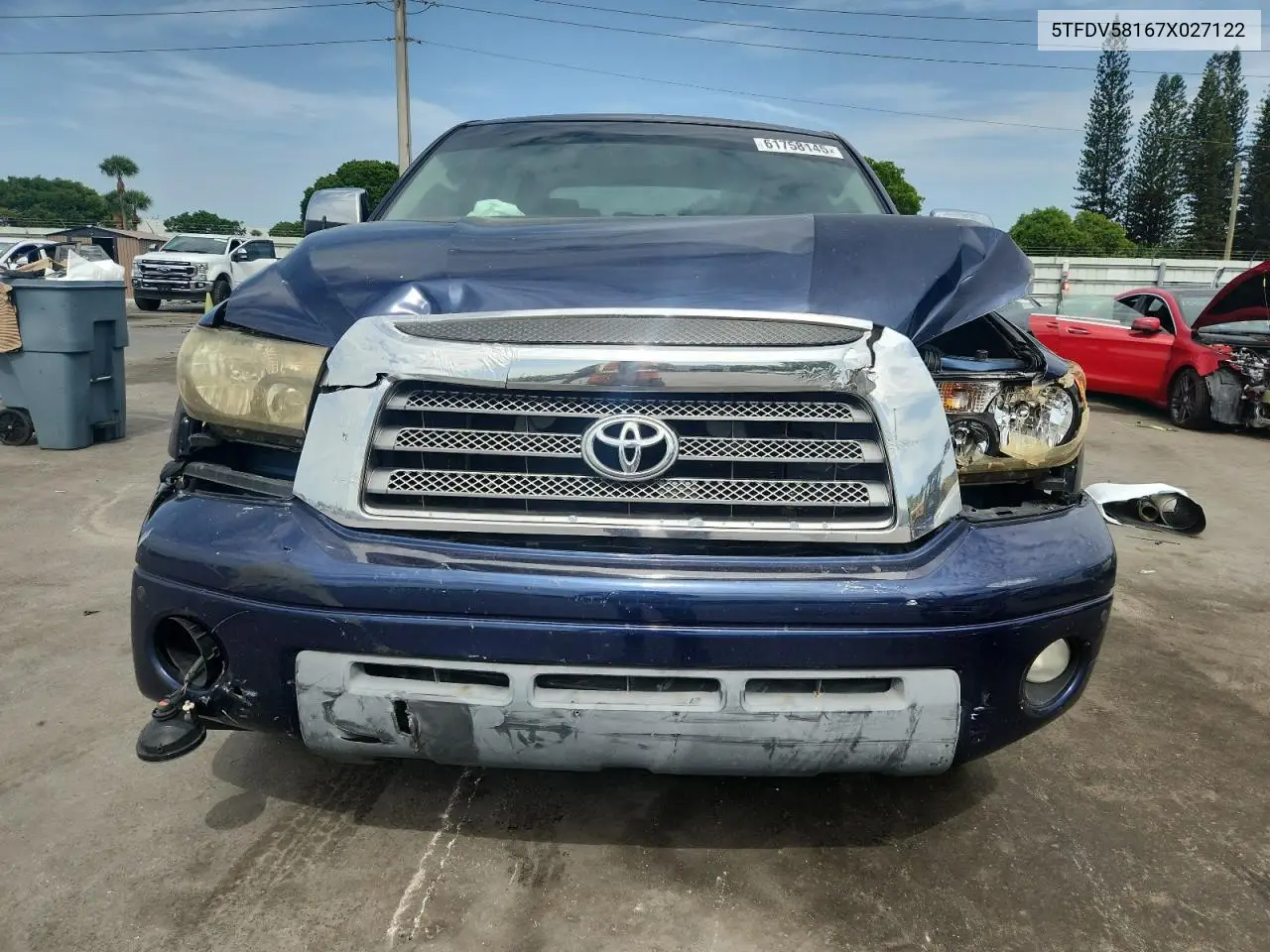 2007 Toyota Tundra Crewmax Limited VIN: 5TFDV58167X027122 Lot: 61758145