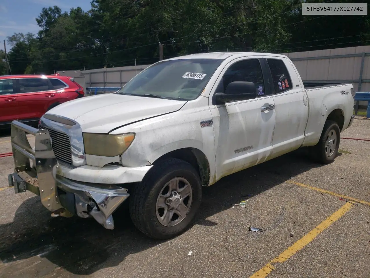 2007 Toyota Tundra Double Cab Sr5 VIN: 5TFBV54177X027742 Lot: 62499115