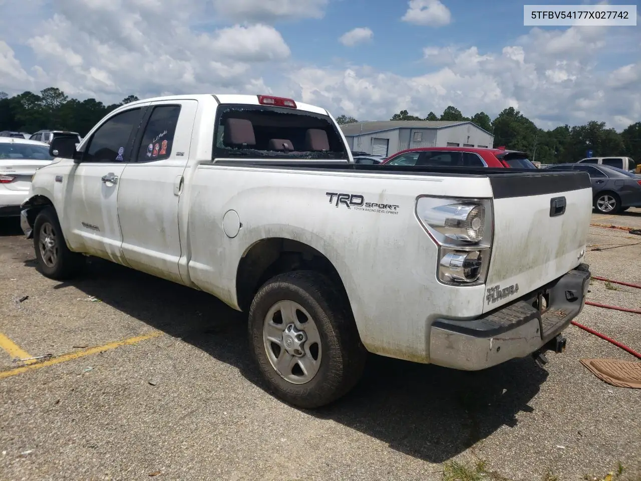 2007 Toyota Tundra Double Cab Sr5 VIN: 5TFBV54177X027742 Lot: 62499115