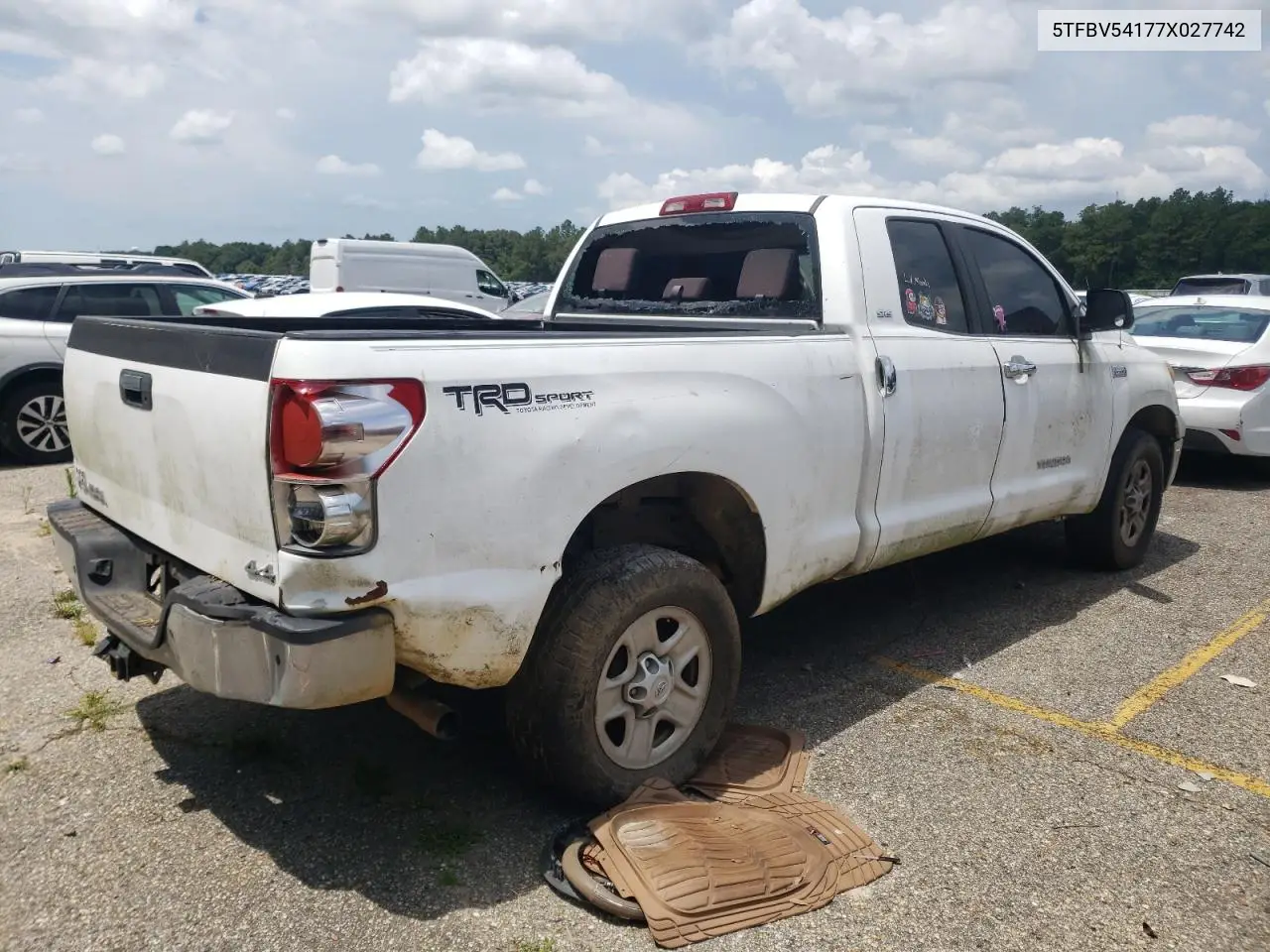 2007 Toyota Tundra Double Cab Sr5 VIN: 5TFBV54177X027742 Lot: 62499115