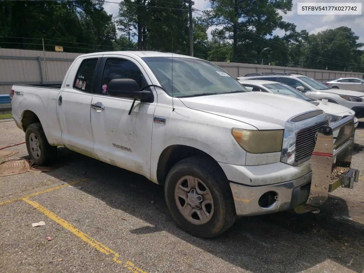2007 Toyota Tundra Double Cab Sr5 VIN: 5TFBV54177X027742 Lot: 62499115