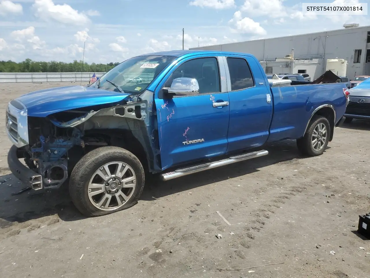2007 Toyota Tundra Double Cab Sr5 VIN: 5TFST54107X001814 Lot: 62830525