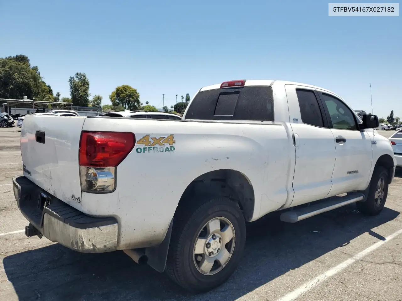2007 Toyota Tundra Double Cab Sr5 VIN: 5TFBV54167X027182 Lot: 63055485