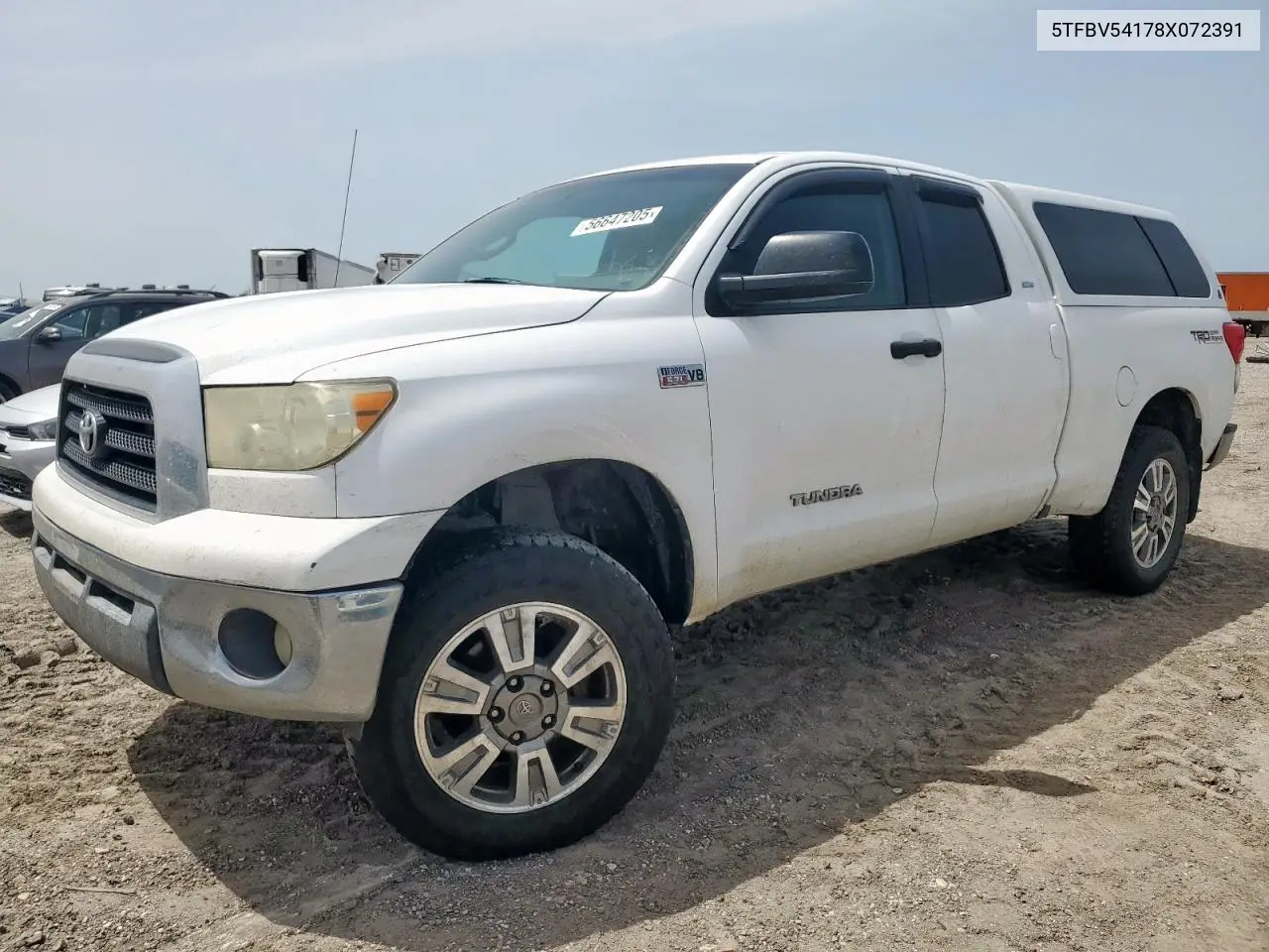 2008 Toyota Tundra Double Cab VIN: 5TFBV54178X072391 Lot: 56647205