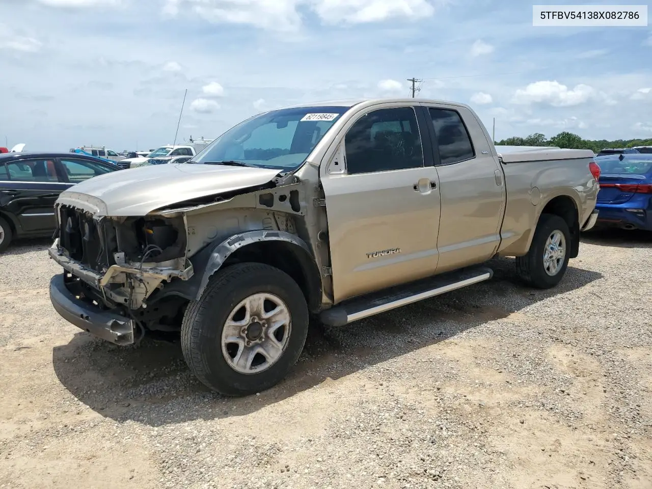 2008 Toyota Tundra Double Cab VIN: 5TFBV54138X082786 Lot: 62119845