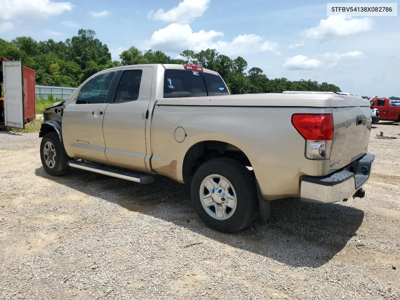2008 Toyota Tundra Double Cab VIN: 5TFBV54138X082786 Lot: 62119845