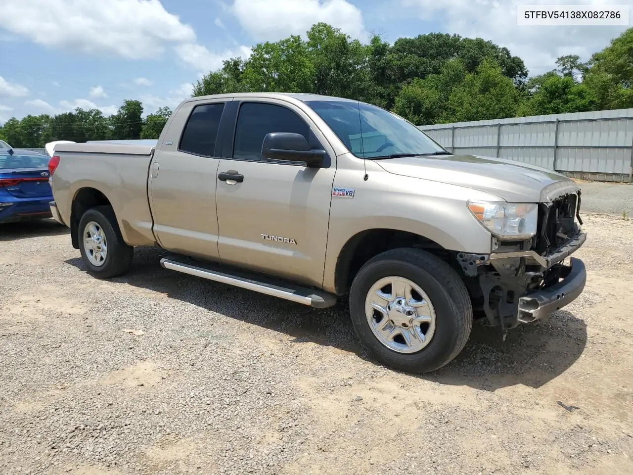 2008 Toyota Tundra Double Cab VIN: 5TFBV54138X082786 Lot: 62119845