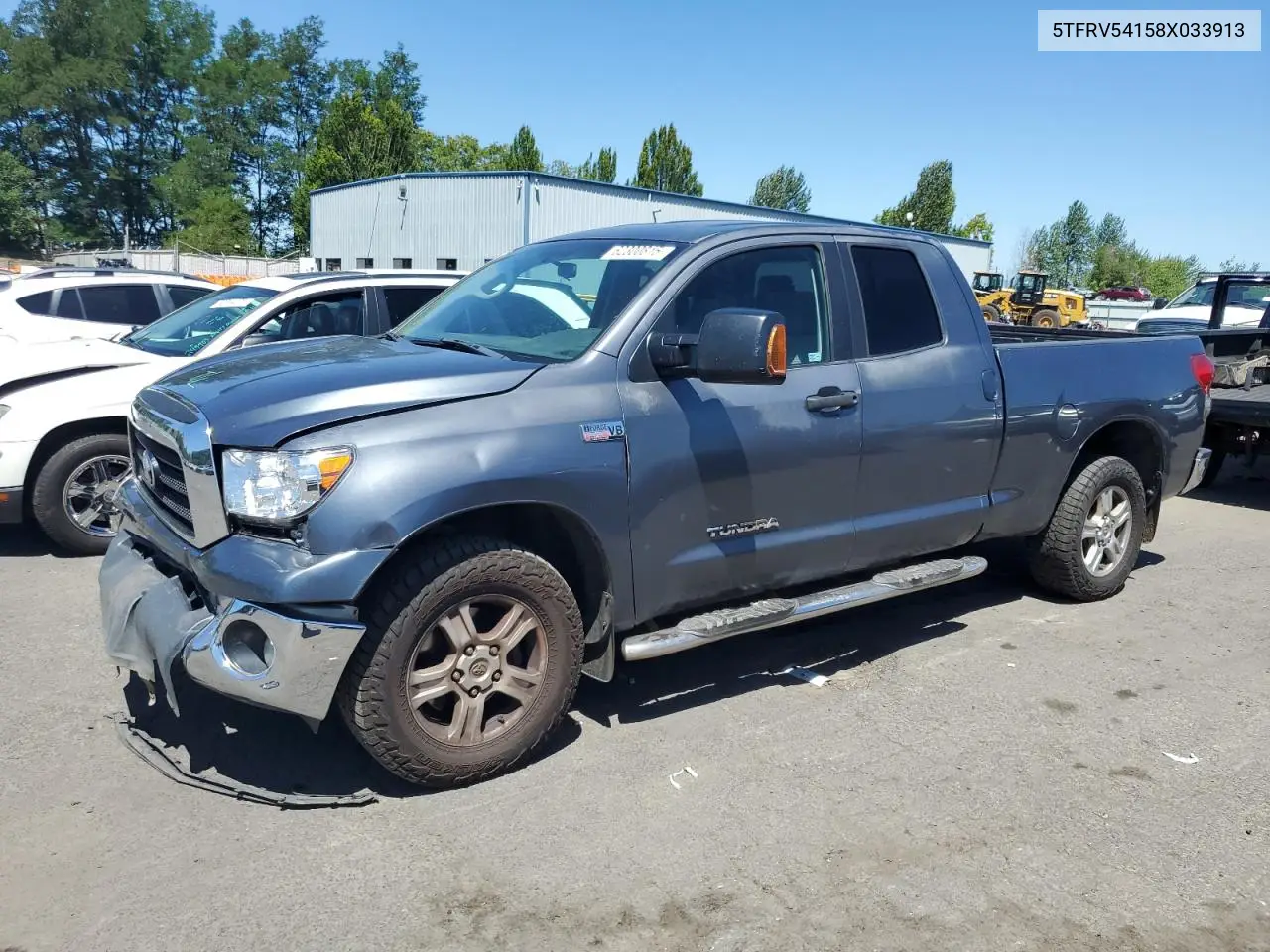 2008 Toyota Tundra Double Cab VIN: 5TFRV54158X033913 Lot: 62300815